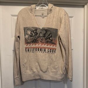 Billabong California Love Beige V-Neck hoodie